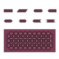 Kebun kawung Indonesian Batik pattern vector
