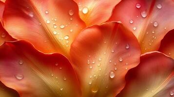 A close up of a flower with water droplets photo