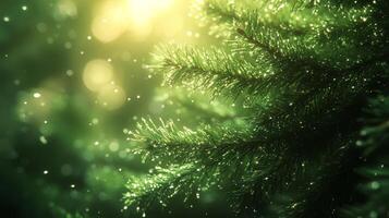 A close up of a tree with water droplets photo