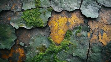 A close up of moss on a tree trunk photo