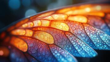 A close up of a butterfly wing photo