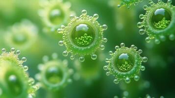 Green algae macro photography photo