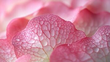 A close up of a pink flower with water droplets photo