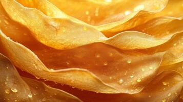 A close up of a yellow rose with water droplets photo