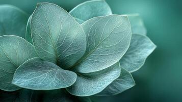 A close up of a green leaf with leaves photo