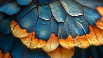 A close up of a butterfly wing photo