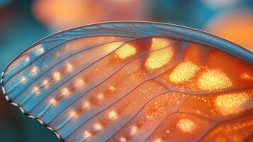 A close up of a butterfly wing photo