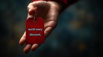 Work every discount tag photo