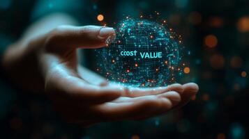 Cost value of a product photo