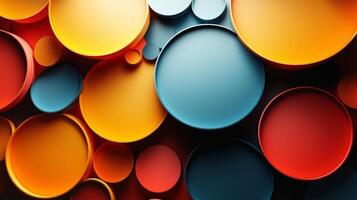 Colorful circles are arranged in a circle pattern photo