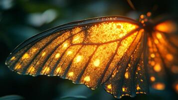 A close up of a butterfly with glowing eyes photo