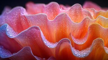A close up of a flower with water droplets photo