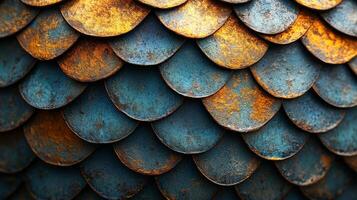 A close up of a dragon scale pattern photo