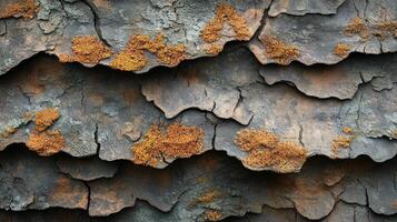 Old wood shingles with moss and lichen photo