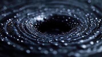 A black hole with water droplets on it photo