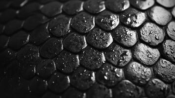 Black and white photo of a snake skin