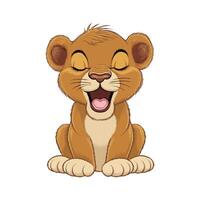 The lion king simba laughing vector
