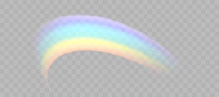 Blurred rainbow refraction overlay effect. Light lens prism effect vector
