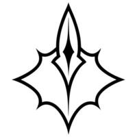 Elegant Gothic Pattern Line Art Illustration Design vector