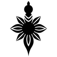 Bohemian Pattern Silhouette Illustration vector