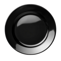 Black Empty Plate for Food Presentation and Styling on transparent background png