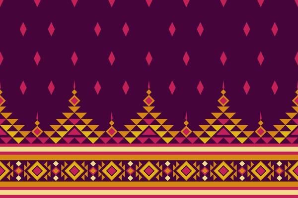 Ethnic tribal seamless design Native American Navajo and Southeast Asian Aztec motifs, ideal for home decor textiles, wallpaper, rugs, and carpets, with an earthy palette and intricate geometrics