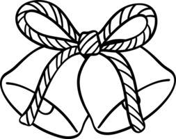 colorida desenhado à mão Natal sinos coloração imagem ilustração png