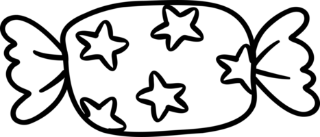 Groovy Retro Christmas candy coloring image cartoon doodle png