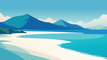 stunning view of pristine beaches with crystal-clear waters and soft white sand, showcasing the world's best coastal destinations flat illustration vector