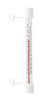 White Thermometer and Hygrometer Displaying Room Temperature and Humidity photo