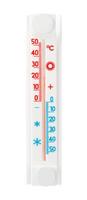 White Thermometer and Hygrometer Displaying Room Temperature and Humidity photo