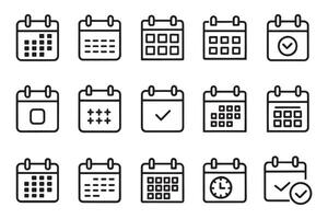 Month, week, year, schedule, time, event, calendar, notification isolated flat illustration white background vector