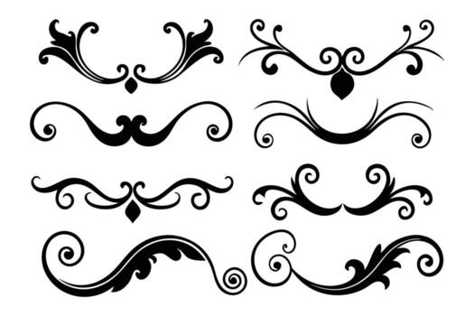 Best design decorative elements featuring a floral design set, ideal for enhancing various design projects flat illustration vector