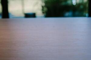 Empty display table with a clean, modern design, ready for showcasing products or decorations, photo