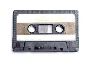 vintage cassette tape isolated white background photo