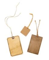 Empty shopping tag template. Isolated on white photo