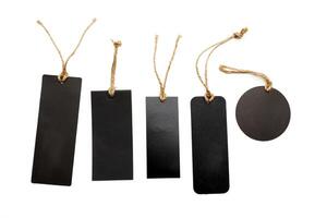 Empty shopping tag template. Isolated on white photo