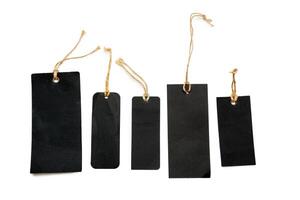 Empty shopping tag template. Isolated on white photo