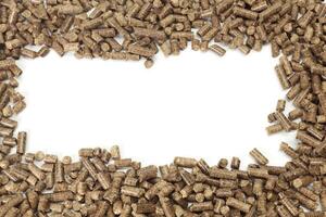Energy. Pellets on the table photo