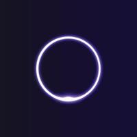 neon circle frames. Colorful night banner, light effect. Bright illuminated shape. Futuristic graphic element for social media stories. vector