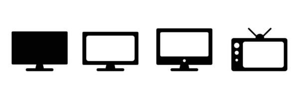 Tv icon set. television sign and symbol. Tv icon for web and mobile app. symbol on white background. vector