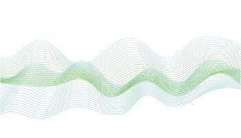 Abstract wave background design. Seamless green wave line pattern. Stylized line art background. Curved green wavy line, smooth stripe vector