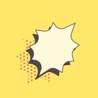 Bold retro speech bubble for comic messages. Decorative element vector