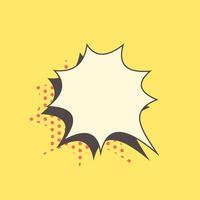 Retro comic style speech bubble for messages. design element vector