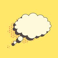 Cartoon style retro speech bubble for dialogue. art vector
