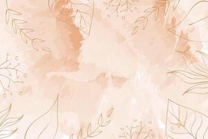 Abstract watercolor background with flora elements. Botanical design. illustration vector