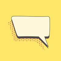 Vintage comic speech bubble. Fun design element for messages vector