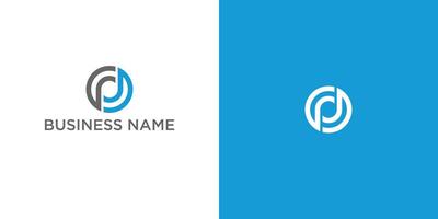 pd monogram logo template vector