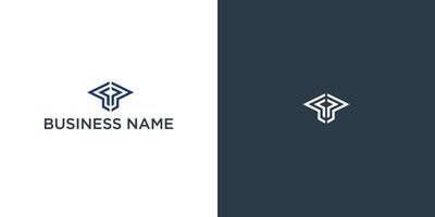 Alphabet logo that combines 2P letters into one logo symbol that is unique and original. vector