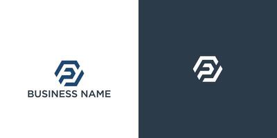 Illustration P D letter logo design, Initial monogram P D letter logotype. vector